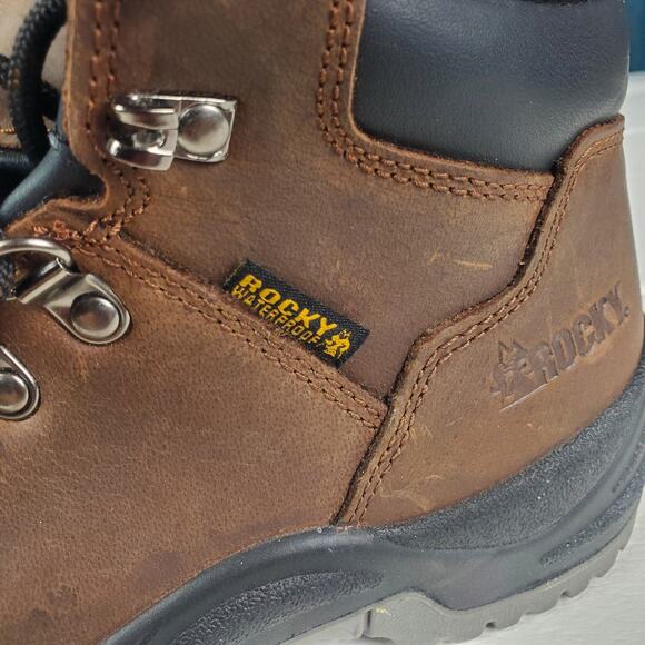 Gopcore Hiking Work Boot Waterproof Leather Composite Toe Rocky Size W6.5 NWOT - Picture 14 of 16